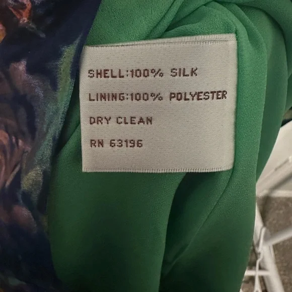 Suzi Chin For Maggy Boutique Abstract Watercolor Print Sheath Silk Dress‎ Size 6 - Picture 9 of 11